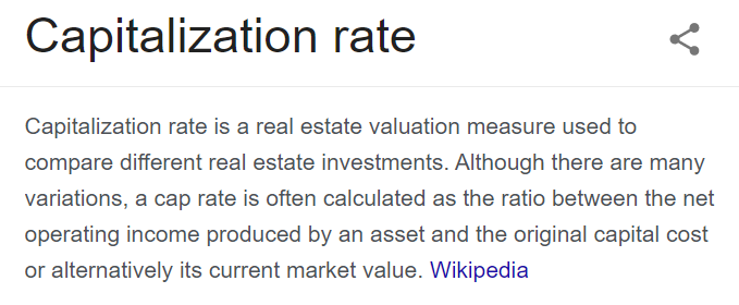 Real Estate Capitalization Rate OttawaAgent.ca High Cap Rate Good